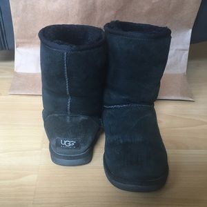 UGG black suede boots - size 6